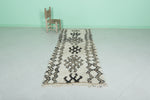 Moroccan Berber Runner Rug – 2.7 x 7.1 ft | Neutral Handcrafted Wool Carpet