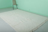 6.3 x 9.8 FT Minimalist Moroccan Rug - Plush Cream Shag Rug for Cozy Interiors