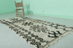 Moroccan Berber Runner Rug – 2.7 x 7.1 ft | Neutral Handcrafted Wool Carpet