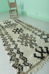 Moroccan Berber Runner Rug – 2.7 x 7.1 ft | Neutral Handcrafted Wool Carpet