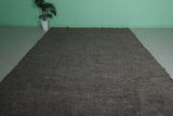 Large Moroccan Rug – 9.3 x 12.8 ft | Deep Charcoal Gray with Subtle Texture