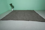 Large Moroccan Rug – 9.3 x 12.8 ft | Deep Charcoal Gray with Subtle Texture