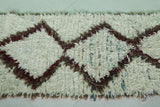 Handcrafted Moroccan Rug - Diamond Patterned Berber Shag Rug 2.2 X 5.6 Feet