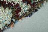Handcrafted Moroccan Rug - Diamond Patterned Berber Shag Rug 2.2 X 5.6 Feet