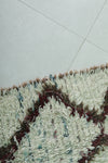 Handcrafted Moroccan Rug - Diamond Patterned Berber Shag Rug 2.2 X 5.6 Feet
