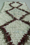 Handcrafted Moroccan Rug - Diamond Patterned Berber Shag Rug 2.2 X 5.6 Feet