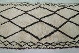 Moroccan entryway handmade berber carpet 2.9 FT X 6.3 FT