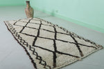 Moroccan entryway handmade berber carpet 2.9 FT X 6.3 FT