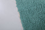 Turquoise Moroccan Rug 2 X 2.9 Feet - Handmade Wool Mat