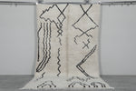 Long Beni Ourain Rug - Abstract Moroccan Wool | 4.7 x 8.2 FT