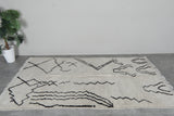Long Beni Ourain Rug - Abstract Moroccan Wool | 4.7 x 8.2 FT