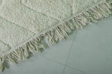 Luxurious Moroccan Rug 5.2 X 8.3 FT - Subtle Ivory Chevron Pattern for Modern Interiors