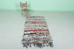 Handmade Moroccan Berber Rag Rug - Colorful Striped Shag Design