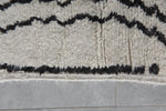 Long Beni Ourain Rug - Abstract Moroccan Wool | 4.7 x 8.2 FT