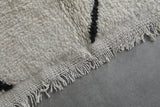 Long Beni Ourain Rug - Abstract Moroccan Wool | 4.7 x 8.2 FT