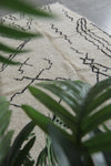 Long Beni Ourain Rug - Abstract Moroccan Wool | 4.7 x 8.2 FT