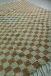 Authentic Moroccan Beni Ourain Rug – 8.1 x 10.5 ft | Brown and Cream Checkerboard