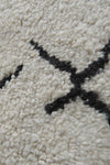 Long Beni Ourain Rug - Abstract Moroccan Wool | 4.7 x 8.2 FT