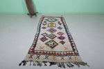 Azilal Berber Moroccan Rug - 3.8 FT X 9 FT | Colorful Handwoven Carpet