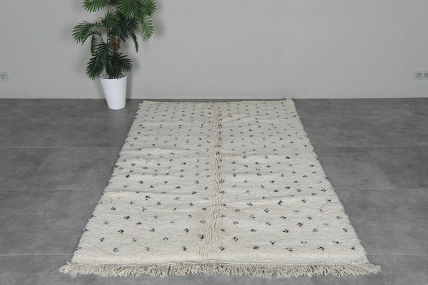 Moroccan beni ourain rug - Handwoven wool | 4.7 x 7.3 FT