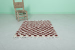 Small Moroccan Checkered Rug – 2.7 x 3 ft
