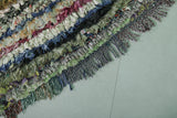 Handmade Moroccan Berber Rag Rug - Colorful Striped Shag Design