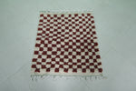 Small Moroccan Checkered Rug – 2.7 x 3 ft