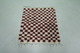 Small Moroccan Checkered Rug – 2.7 x 3 ft