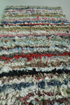 Handmade Moroccan Berber Rag Rug - Colorful Striped Shag Design