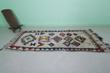 Azilal Berber Moroccan Rug - 3.8 FT X 9 FT | Colorful Handwoven Carpet