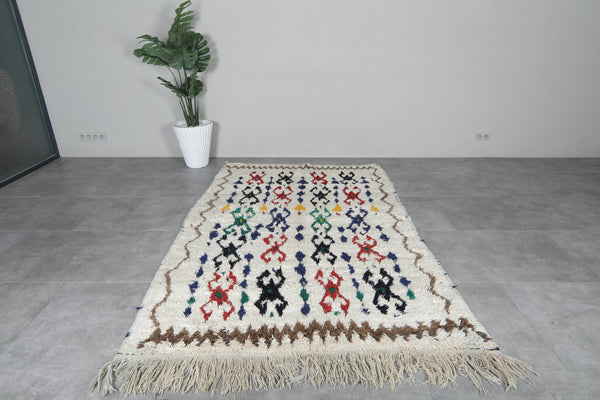Hand-knotted berber rug 6.1x8.3 ft - Moroccan wool azilal rug