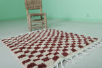 Small Moroccan Checkered Rug – 2.7 x 3 ft