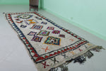 Azilal Berber Moroccan Rug - 3.8 FT X 9 FT | Colorful Handwoven Carpet