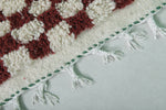 Small Moroccan Checkered Rug – 2.7 x 3 ft