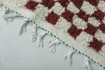 Small Moroccan Checkered Rug – 2.7 x 3 ft