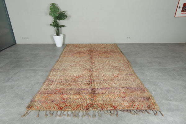 Vintage moroccan rug 6.5 ft x 11.5 ft - handmade