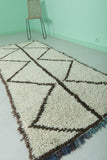 Moroccan Berber Rug – 3.2 x 8.5 ft | Minimalist Geometric Design