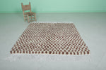 Handmade Moroccan Checkered Rug – 4.9 x 5 ft