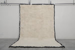 Creamy Custom Moroccan Wool Rug – Soft, Handcrafted Design for Your Home