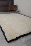 Creamy Custom Moroccan Wool Rug – Soft, Handcrafted Design for Your Home