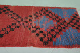 Handwoven Moroccan Rug - Bold Red & Black Abstract Design | 3.4 x 6.6 ft