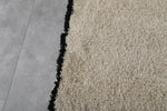 Creamy Custom Moroccan Wool Rug – Soft, Handcrafted Design for Your Home