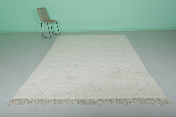 6.9 x 9.7 FT Moroccan wool rug - Handmade beni ourain with diamond pattern