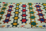 Handmade Moroccan Berber Azilal Runner Rug - 4 FT X 8.1 FT | Colorful Geometric Pattern