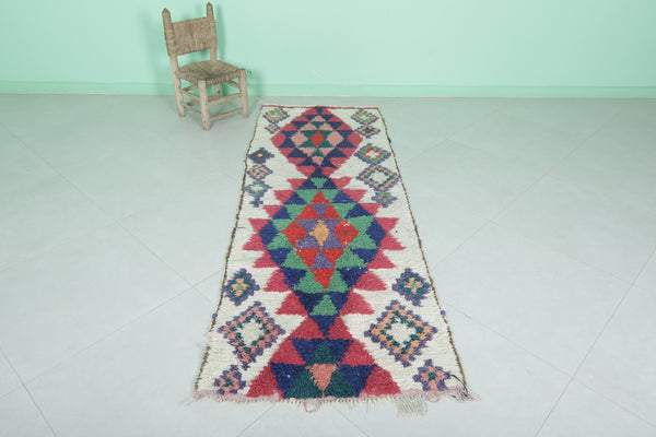 Authentic Moroccan berber rug  2.6 FT X 7.4 FT