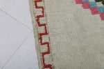 Old Handmade Moroccan Berber Rug – 3.7 x 6.2 ft | Unique Diamond Design