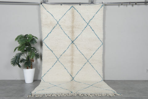 Handwoven Moroccan Beni Ourain Rug - 4.6 x 8.3 FT | Wool Berber Carpet