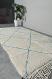Handwoven Moroccan Beni Ourain Rug - 4.6 x 8.3 FT | Wool Berber Carpet