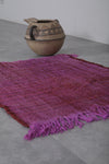 Moroccan Rug – 2.2 x 2.6 FT | Vibrant Purple Handmade Design