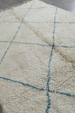 Handwoven Moroccan Beni Ourain Rug - 4.6 x 8.3 FT | Wool Berber Carpet